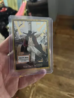 DON!! Card (Dracule Mihawk) (Gold) The Azure Sea's Seven Foil - Image 1