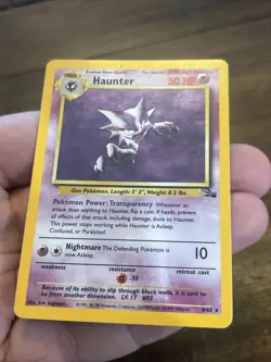 Pokemon TCG Haunter Fossil Unlimited Rare Holo Card 6/62 Vintage Foil Old School - Image 2