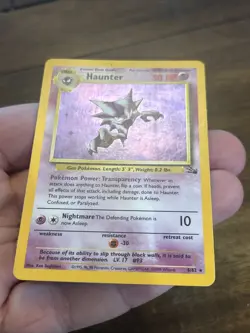 Pokemon TCG Haunter Fossil Unlimited Rare Holo Card 6/62 Vintage Foil Old School - Image 3
