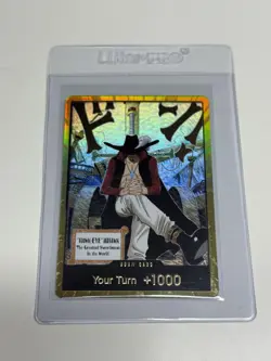DON!! Card Dracule Mihawk Gold One Piece OP14 The Azure Sea's Seven NM - Image 1