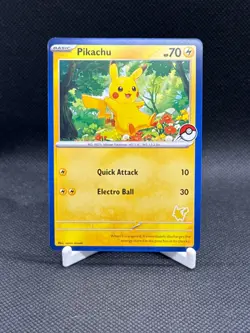 2023 Pikachu MY FIRST BATTLE STAMP PROMO card BLUE BORDER Pokemon TCG LP - Image 2