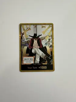 DON!! Card Gold Frame Mihawk OP14 ONE PIECE Seven Warlords of the Azure Ocean NM - Image 1