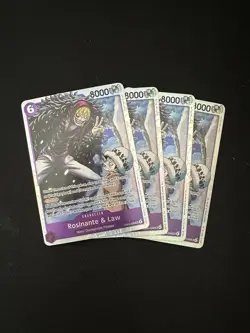 One Piece Card Game OP14 SUPER RARE SR Rosinante & Law EB04-038 Playset X4 - Image 1