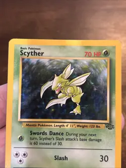 Pokemon Scyther TCG Jungle Set Holo Rare Card 10/64 Vintage Unlimited - Image 2