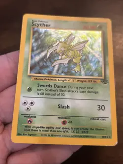 Pokemon Scyther TCG Jungle Set Holo Rare Card 10/64 Vintage Unlimited - Image 4
