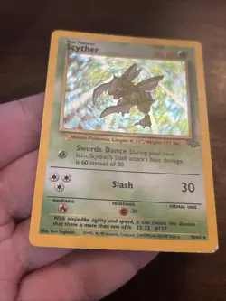 Pokemon Scyther TCG Jungle Set Holo Rare Card 10/64 Vintage Unlimited - Image 5