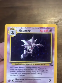 Pokemon TCG Haunter Fossil Unlimited Rare Holo Card 6/62 Vintage Foil Old School - Image 2