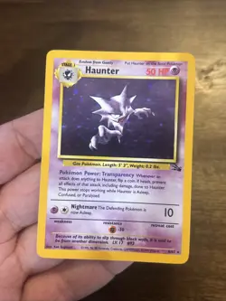 Pokemon TCG Haunter Fossil Unlimited Rare Holo Card 6/62 Vintage Foil Old School - Image 5