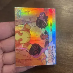 Pokemon TCG #55 Pikachus Vacation Topps The First Movie Card 1999 Rainbow Foil - Image 1