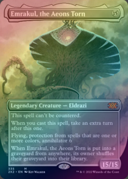 1x FOIL Emrakul, the Aeons Torn Borderless Double Masters 2022 NM MTG - Image 1