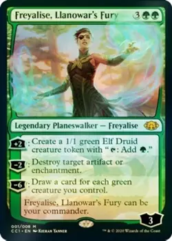 MTG Freyalise, Llanowar's Fury - Foil, Moderate Play, English Commander Collecti - Image 1