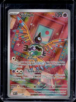 2025 Pokemon SV White Flare WHT EN Sigilyph Illustration Rare #121/086 - Image 1