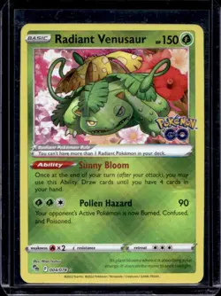 2022 Pokemon SWSH Pokemon GO Radiant Venusaur #004/078 - Image 1