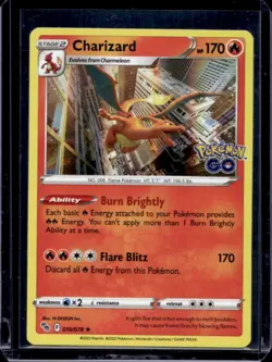 2022 Pokemon SWSH Pokemon GO Charizard #010/078 - Image 1
