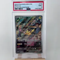 2023 Pokemon SV 151 MEW EN Pikachu #173/165 Illustration Rare PSA 9 - Image 1