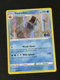 Pokemon Card Gyarados Pokemon Go Holo Rare 022/078 Near Mint - Image 1