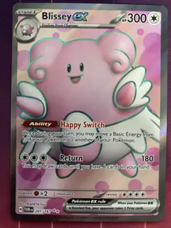 Pokemon: Blissey ex Full Art 201/167 (Near Mint) Ships Fast and Safe! - Image 1