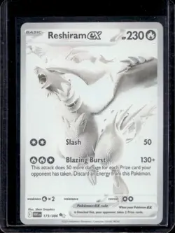 2025 Pokemon SV White Flare WHT EN Reshiram ex Black and Rare #173/086 - Image 1