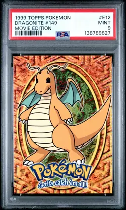 1999 TOPPS POKEMON THE MOVIE EDITION #E12 DRAGONITE #149 PSA 9 - Image 1