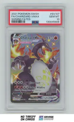 2021 Pokemon Sword & Shield Shining Fates Full Art Charizard VMAX PSA 10 - Image 1