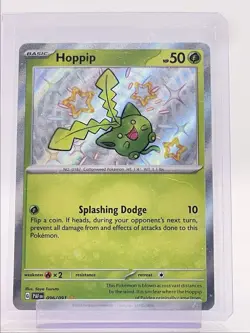 HOPPIP 2024 POKEMON PALDEAN FATES SHINY RARE HOLO 096/091 Q0847 - Image 1