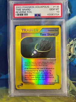 2003 POKEMON AQUAPOLIS #135 TIME SHARD-REVERSE FOIL PSA 10 - Image 1