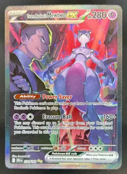 2025 Pokemon SV Destined Rivals - DRI EN Team Rocket's Mewtwo ex #231/182 - Image 1