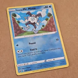 Pokemon Galarian Mr. Mime #030/159 30 Crown Zenith Reverse Holo Foil TCG CCG - Image 2