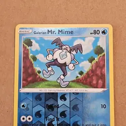 Pokemon Galarian Mr. Mime #030/159 30 Crown Zenith Reverse Holo Foil TCG CCG - Image 4