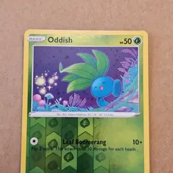 Pokemon Oddish (1/160) 001 Crown Zenith NM REVERSE HOLO Foil TCG CCG - Image 4
