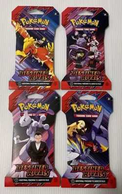 Destined Rivals Sleeved Booster Pack Art Set (4) SV10 Pokemon TCG Sealed - Image 1