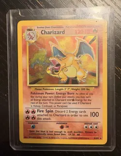 1999 Pokemon Base Set Unlimited Edition Holo Charizard card number 4/102 - Image 1
