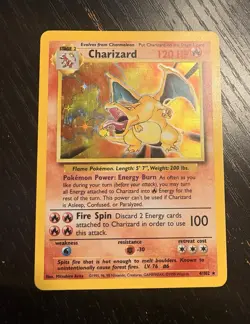1999 Pokemon Base Set Unlimited Edition Holo Charizard card number 4/102 - Image 2
