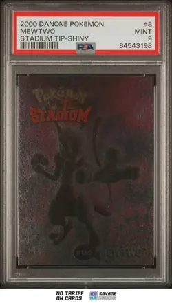2000 Danone Pokemon Stadium Tip Shiny MEWTWO PSA 9 #8/8 - Image 1