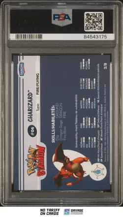 2000 Danone Pokemon Stadium Tip Shiny CHARIZARD PSA 9 #2/8 - Image 2