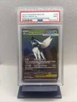 2025 Pokemon Mega Evolution #180 Mega Absol Special Illustration Rare PSA 9 Mint - Image 1