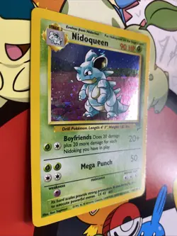 Pokemon TCG Nidoqueen Base Set 2 Holo Unlimited 12/130 NM Vintage WOTC Swirl - Image 2