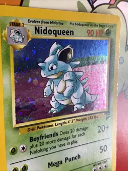Pokemon TCG Nidoqueen Base Set 2 Holo Unlimited 12/130 NM Vintage WOTC Swirl - Image 5