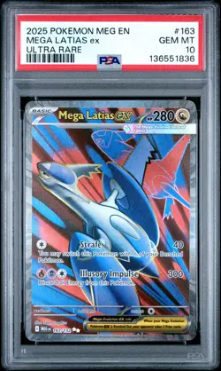 2025 POKEMON MEG EN-MEGA EVOLUTION ULTRA RARE #163 MEGA LATIAS EX PSA 10 - Image 1