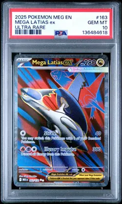 2025 POKEMON MEG EN-MEGA EVOLUTION ULTRA RARE #163 MEGA LATIAS EX PSA 10 - Image 1