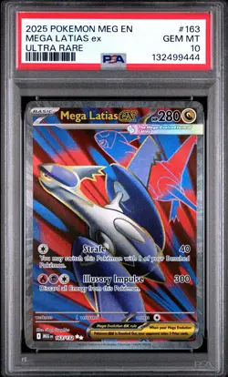 2025 POKEMON MEG EN-MEGA EVOLUTION ULTRA RARE #163 MEGA LATIAS EX PSA 10 - Image 1