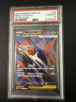 2025 POKEMON MEG EN-MEGA EVOLUTION ULTRA RARE #163 MEGA LATIAS EX PSA 10 - Image 1