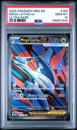 2025 POKEMON MEG EN-MEGA EVOLUTION ULTRA RARE #163 MEGA LATIAS EX PSA 10 - Image 1
