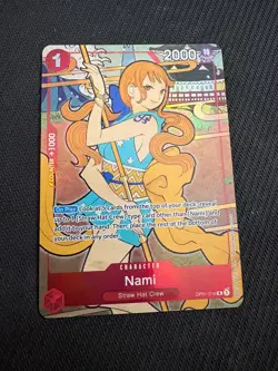 One Piece TCG English Nami (1st Anniversary) OP01-018 Near Mint Foil English - Image 1