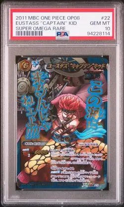 PSA 10 2012 Miracle Battle Carddass One Piece Op08 #22 Eustass "Captain" Kid - Image 1