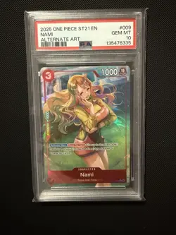 One Piece ST21-009 Nami Parallel Starter Deck Ex Gear 5 - PSA 10 - Image 1