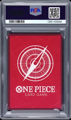 2022 ONE PIECE OP01-ROMANCE DAWN ALT ART PRE-ERRATA #003 MONKEY D. LUFFY PSA 9 - Image 2