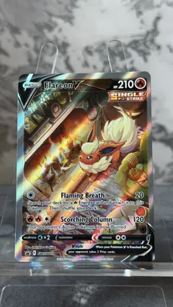 Pokemon Card - Flareon V SWSH179 Alt Full Art Holo Black Star Promo - M/NM - Image 2