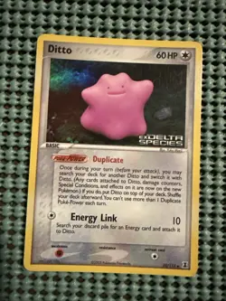 Pokemon TCG Ditto Stamped Holo Rare Card 35/113 EX Delta Species NM Condition - Image 1