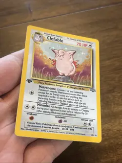 Pokemon TCG Clefable 1st Edition Holo Rare Jungle 01/64 HP 70 English Card WOTC - Image 2